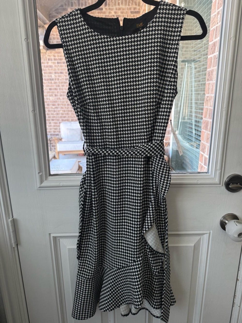 ILE New York Black & White Houndstooth Women's Dress - Picture 3 of 4